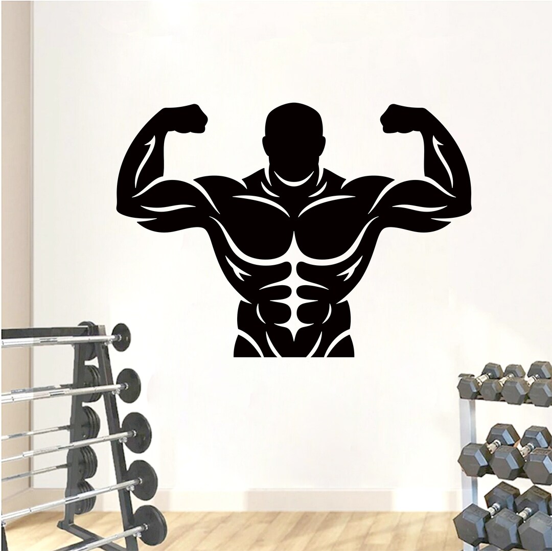 Fitness Wall Decal Workout Wall Decal Gym Wall Decor Etsy