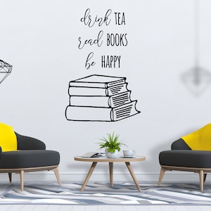 Books Wall Decal  Reading Wall Decal  Library Wall Decal  Book Quote Wall Decal SG410