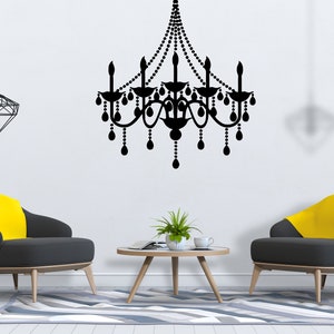 Chandelier Wall Decal  Chandelier Wall Decor  Chandelier Wall Sticker SG454