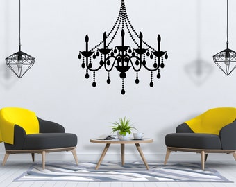 Chandelier Wall Decal  Chandelier Wall Decor  Chandelier Wall Sticker SG454