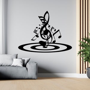 Music Wall Decal Music Notes Wall Decor Musician Wall Sticker | Etsy