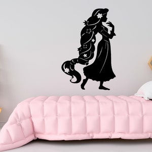 Prinses Rapunzel Muur sticker Rapunzel Muur Decor Cartoon Muursticker Muur Decor voor Meisjes Slaapkamer SG524
