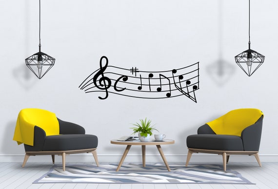 Music Notes Vinyl Wall Art Sticker Decal Uk Rui96 Music Notes Vinyl ...