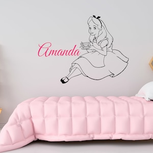 Alice in Wonderland Wall Decal  Alice Wall Decor  Cartoon Wall Sticker SG389