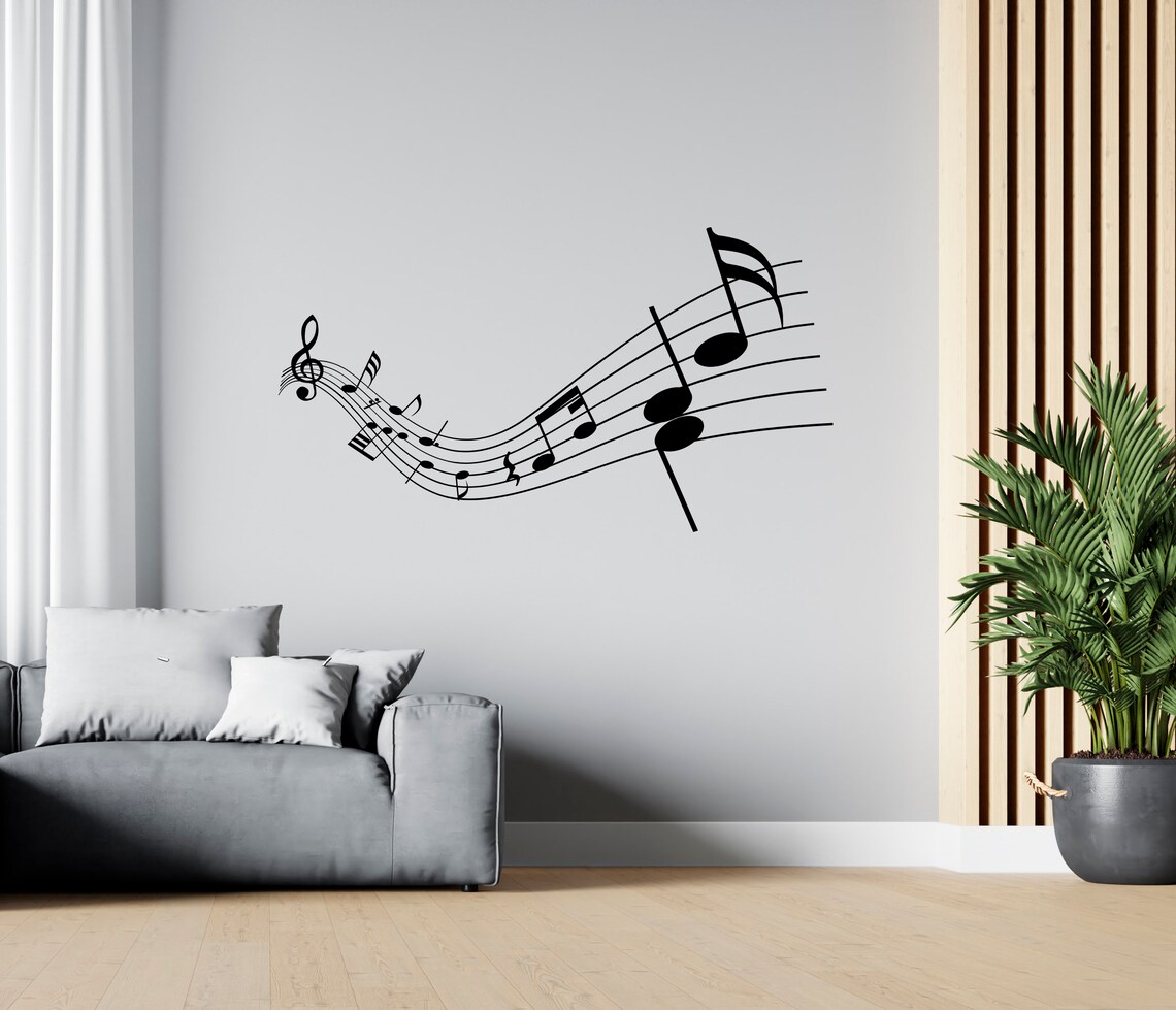 Music Wall Decal Music Notes Wall Decor Musician Wall Sticker | Etsy