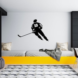 Ice Hockey Wall Decal  Hockey Player Wall Decal  Hockey Stick  Sports Hockey Quote Wall Decal SG190