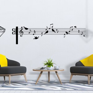 Music Wall Decal Music Notes Wall Decor Musician Wall Sticker SG1550 - Etsy