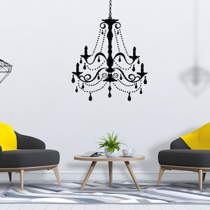 Chandelier Wall Decal  Chandelier Wall Decor  Chandelier Wall Sticker SG462