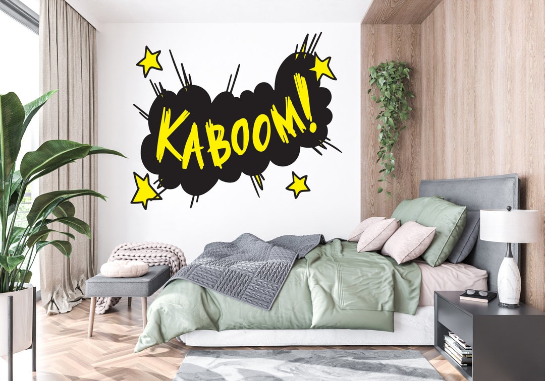 Kaboom Wall Decal Kaboom Wall Art Decal Kaboom Comic Art Comic Vinyl