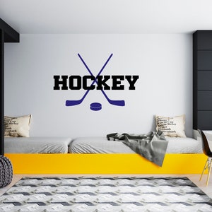 Ice Hockey Wall Decal  Hockey Player Wall Decal  Hockey Stick  Sports Hockey Quote Wall Decal SG218