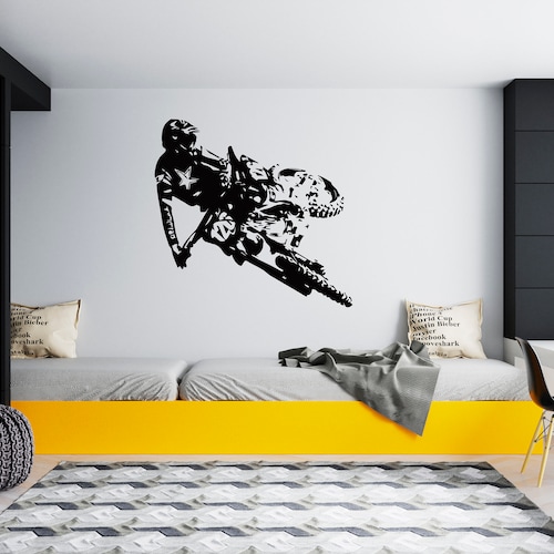 Dirt Bike Gifts Decal Dirt Bike Wall Sticker Motocross Etsy