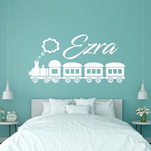 Personalized Name Wall Decal  Train Wall Decal  Custom Name Wall Decal  Decal for Nursery SG467a