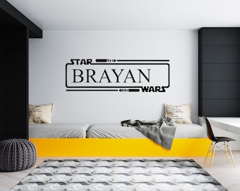 Custom Name Space Wall Decal | Personalized Galaxy Vinyl Art | Kids Room Decor | SG1448