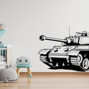 Tank Military wall Decals Tank Wall Decal Military Wall Decal Soldier Wall Art Vinyl Tank Wall Sticker-Boy Room 1848EZ