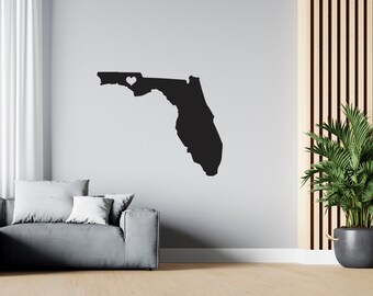 FLORIDA US Map Wall Decal USA State Wall Decal Map Wall Sticker sG 1043