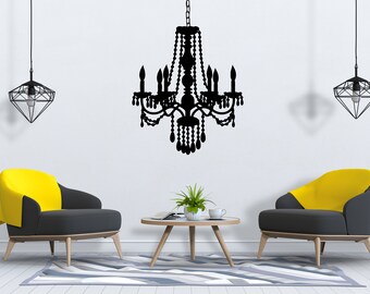 Chandelier Wall Decal  Chandelier Wall Decor  Chandelier Wall Sticker SG450