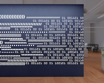 Data Stream – Binary Code Wall Decal | Peel & Stick 1424EZ
