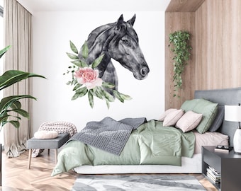 R096 Horses Field Country Bedroom Window Wall Decal 3D Art Stickers Vinyl Room