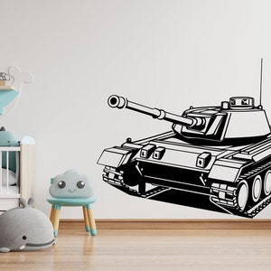 Tank Military wall Decals Tank Wall Decal Military Wall Decal Soldier Wall Art Vinyl Tank Wall Sticker-Boy Room 1849EZ