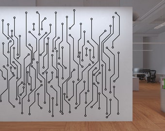 Calcomanía de pared para circuito impreso (flujo de señal) / Peel & Stick 832SE