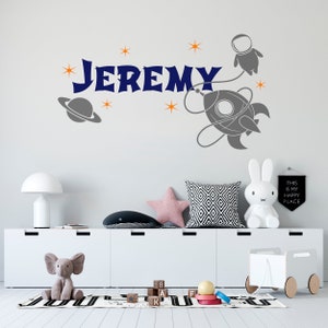 Personalized Name Wall Decal  Space Wall Decal  Custom Name Wall Decal  Decal for Nursery cn40 SG503