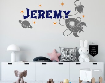 Personalized Name Wall Decal  Space Wall Decal  Custom Name Wall Decal  Decal for Nursery cn40 SG503