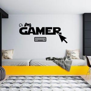 Gamer Wall Decal Video Games Wall Sticker Controller Wall Decor for Boys  SG1813