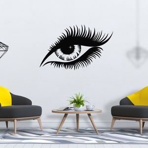 Eyelashes and Eyebrows Wall Decal Lashes and Brows Window Sticker Lashes Extensions Wall Decal Eyes Beauty Salon Wall Art SG 773