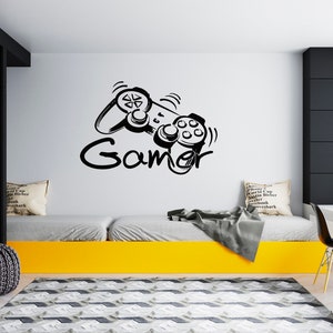 Gamer Wall Decal Video Games Wall Sticker Controller Wall Decor for Boys  SG1806