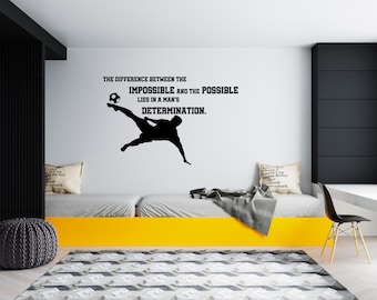 Soccer Wall Decal  Soccer Player Wall Sticker  Soccer Wall Decor SG243