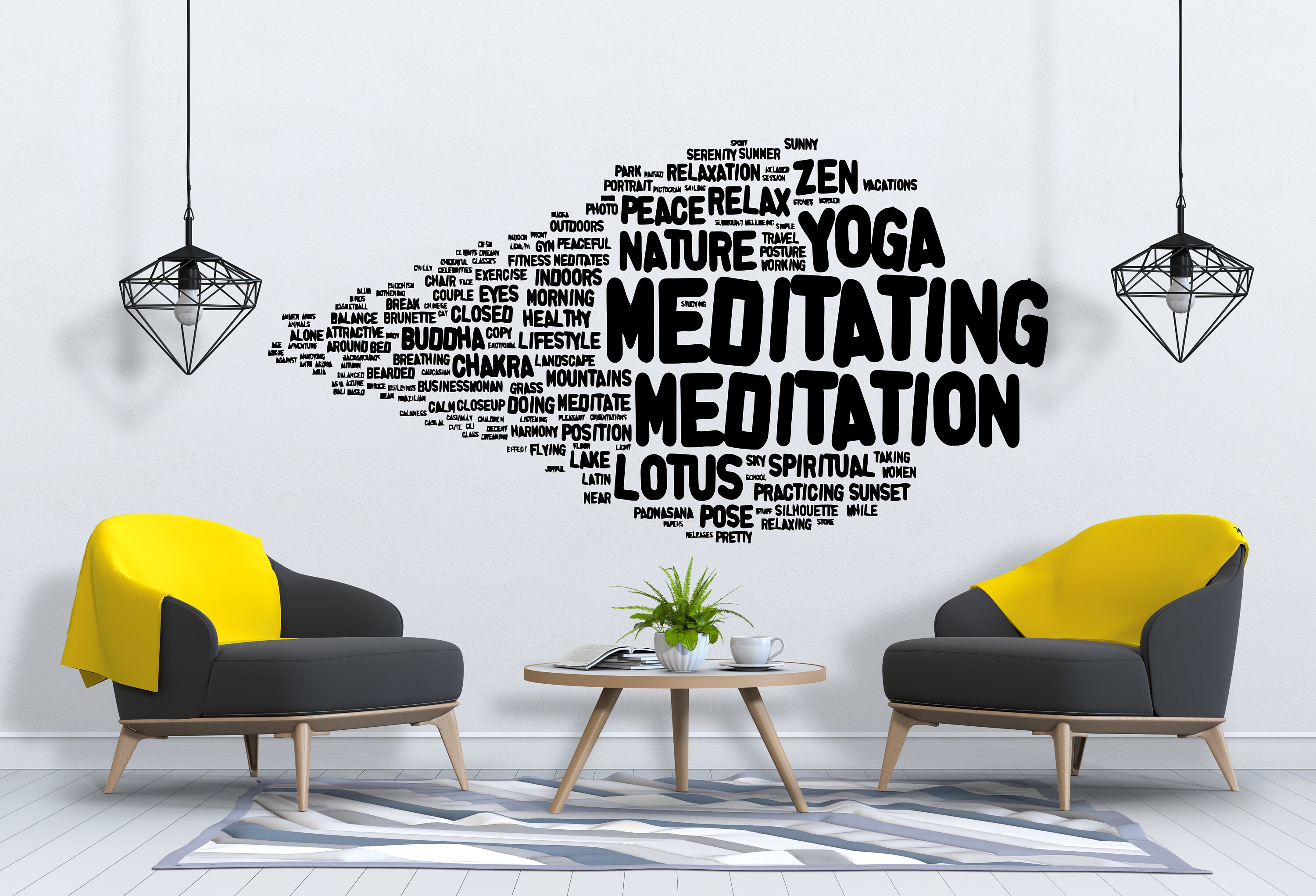 Yoga Wall Decal Yoga Pose Wall Decal Girl Yoga Wall Decor Yoga Etsy UK