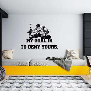 Ice Hockey Wall Decal  Hockey Player Wall Decal  Hockey Stick  Sports Hockey Quote Wall Decal SG207