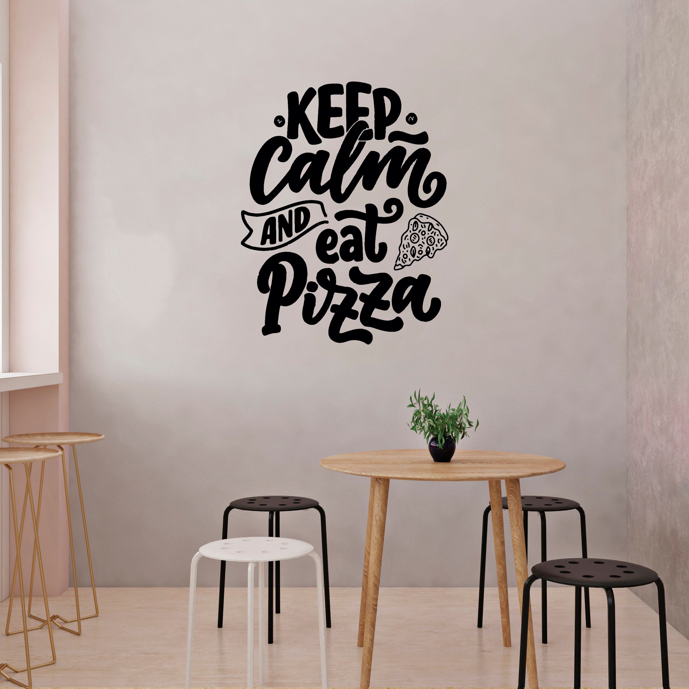 Adesivo murale in vinile per pizza, pizzeria, ristorante italiano, idea