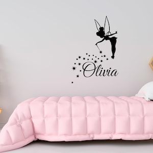 Personalized Name Wall Decal  Tinkerbell Wall Decal  Custom Name Wall Decal  Decal for Nursery SG490