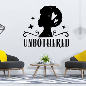 African Woman Wall Decal African Girl Wall Sticker Quote Beauty Salon Wall Art SG 1034