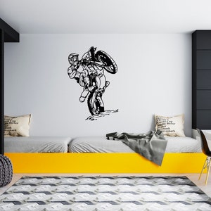 Motocross Wall Decal Dirt Bike Rider Wall Sticker Motorcycle Wall Decor SG 2010