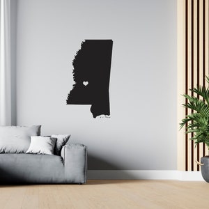 MISSISSIPPI US Map Wall Decal USA State Wall Decal Map Wall Sticker sG 1058