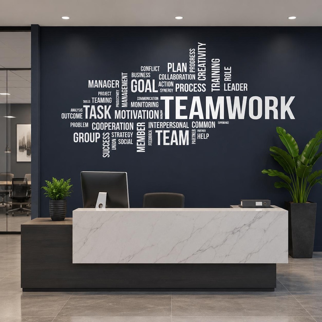 Teamwork System – Collaboration Wall Decal | Peel & Stick Ny1553 - Etsy