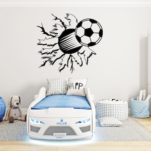 Soccer wall decal Soccer Ball Wall Decal Soccer Football Decal Personalized Soccer Vinyl Wall Sticker-Boy Room 1884EZ