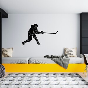 Ice Hockey Wall Decal  Hockey Player Wall Decal  Hockey Stick  Sports Hockey Quote Wall Decal SG181