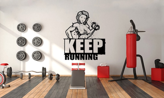 Mujeres Gym Stickers Fitness Wall Art Gym Decoración de pared