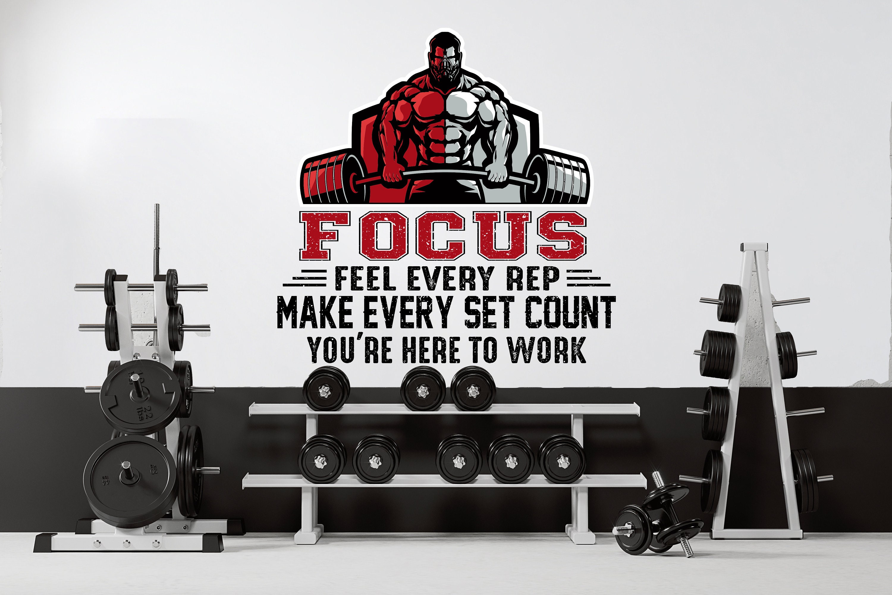 Fitness Wandbild Gym Wandsticker Spruch Vinyl Aufkleber Etsy