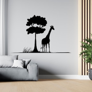 African Savanna Wall Decal Safari Animals Wall Decor Africa Wall Art SG 1192
