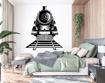Train Wall Decal Train Wall Sticker Train Art Train Wall Vinyl Wall Decal Train Room Gifts Vinyl Wall Art Stickers 603EZ