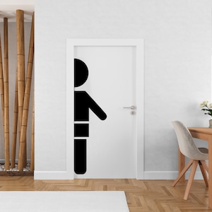 Bathroom Boy Sign Decal, Bathroom Door Decal, Bathroom Door Sign, Bathroom Wall Decal, Vinyl Bathroom Door Sticker, Bathroom Signs 1891EZ