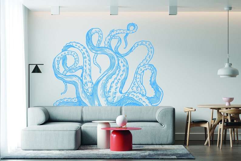 Octopus Wall Decor, Octopus Wall Decals, Tentacles Wall Art, Stickers ...