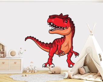 Dinosaurier Wandaufkleber Dinosaurier Wandaufkleber Dekor für Kinderzimmer Dinosaurier Wandkunst Kinderzimmer Aufkleber Tyrannosaurus T-Rex 1643EZ