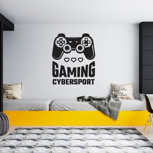 Gamer Wall Decal Video Games Wall Sticker Controller Wall Decor for Boys  SG1849