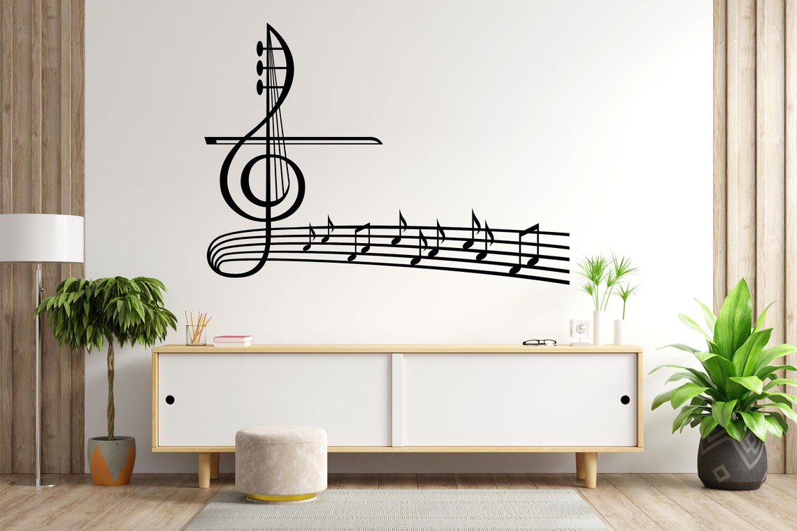 Music Wall Decor Notes Vinyl Music Wall Art Music Wall Decal Music ...