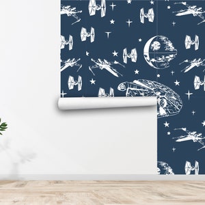 Star Wars Wallpaper Star Wars Wall Art Wall Decor Star Wars wall Art Printed Star Wars Wall decals Self Adhesive Wallpaper 759EZ